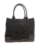 トリーバーチ TORY BURCH ハンドバッグ 手提げ ナイロン ロゴ 切替 黒 ブラック /FF  ■GY11