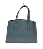 コーチ COACH チャーリー キャリーオール トートバッグ ショルダー 2WAY ペブルレザー ロゴ シルバー金具 青 ブルー 25137 /XZ ■GY18