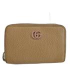 グッチ GUCCI GGマーモント コインケース 小銭入れ カードケース レザー ラウンドファスナー ダブルG ピンクベージュ 644412・2184 /XZ ■GY11