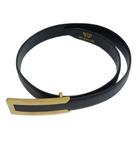 グッチ GUCCI ベルト レザー バックル スクエア ロゴ ゴールド金具 70・28 黒 ブラック 037.0394.1146 /XZ ■GY11