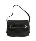 グッチ GUCCI オールドグッチ ハンドバッグ ワンショルダー 本革 レザー Gロゴ ゴールド金具 黒 ブラック /XZ ■GY18