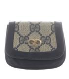 グッチ GUCCI オールドグッチ コインケース 小銭入れ GGスプリーム PVC ブラック /YO28 ■OH ■GY11