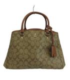 コーチ COACH スモール マーゴット キャリーオール ハンドバッグ ショルダー 2WAY PVC レザー シグネチャー ロゴ 茶色 ブラウン F34608 /XZ ■GY18