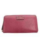 ケイトスペード KATE SPADE 長財布 ウォレット 小銭入れあり レザー ロゴ 紫 パープル /FF ■GY11