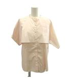 ソーノ SONO ノーブルブラウスウィズケープ Noble Blouse with Cape 1 ピンク バンドカラー ボタンフロント 無地 トップス タグ付き S223BV007 /YU ■GY18