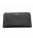 フルラ FURLA 長財布 ウォレット 小銭入れあり レザー ロゴ型押し メタルロゴ 黒 ブラック /FF ■GY18