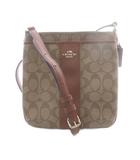 コーチ COACH ショルダーバッグ レザー PVC シグネチャー ロゴ 茶色 ブラウン F52856 /SR ■GY18