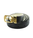 グッチ GUCCI 036・0901・1120 ベルト ゴールド金具 ロゴ レザー 105・42 黒 ブラック ■GY11 /MQ ■OH