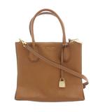 マイケルコース MICHAEL KORS ハンドバッグ ショルダー 2WAY レザー ロゴ チャーム 茶 ブラウン /FF ■GY18