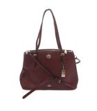 コーチ COACH ハンドバッグ ショルダー 2WAY レザー ロゴ チャーム ボルドー /FF ■GY18
