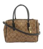 コーチ COACH ハンドバッグ ショルダー 2WAYバッグ PVC レザー シグネチャー ロゴ ベージュ F67027 /FF  ■GY18