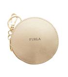 フルラ FURLA 小銭入れ コインケース キーリング PVC ロゴ型押し サークル ゴールドカラー /FF ■GY18