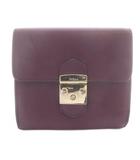 フルラ FURLA 三つ折り財布 小銭入れあり レザー 紫 パープル /SR ■GY18