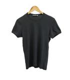 Tシャツ カットソー クルーネック 半袖 無地 44 黒 ブラック /KK ■GY82