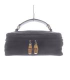 グッチ GUCCI ポーチ バニティバッグ キャンバス レザー バンブー 黒 ブラック 032・1956・0151 /SR ■GY18 ■OH