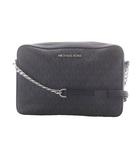 マイケルコース MICHAEL KORS JET SET ITEM LG EW CROSSBODY ショルダーバッグ クロスボディ 総柄 黒 ブラック PVC ■GY18 /RI ■OS