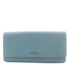 フルラ FURLA 長財布 二つ折り L字ファスナー ロゴ金具 レザー ブルー /YO19 ■GY18
