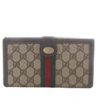 グッチ GUCCI ヴィンテージ シェリーライン 長財布 三つ折り GG柄 PVC ベージュ /YO18 ■GY18 ■OH