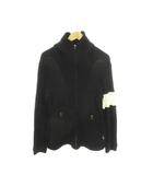  コードナンバーエイト CHORD NUMBER EIGHT ニットパーカー ダブルジップ 長袖 刺繍 配色 ワンポイント ウール アンゴラ M 黒 ブラック /AH15