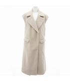 リエンダ rienda チェスターコート ノースリーブ ロング丈 F グレージュ /UD