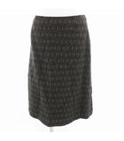 ピーエスポールスミス PS Paul Smith ニット スカート 花柄 ウール ひざ丈 40 グレー /HO