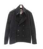 ミッシェルクランオム M.K HOMME メルトンピーコート Pコート エポレット ショート丈 48 L 黒 ブラック MKJAL-20120 /AE