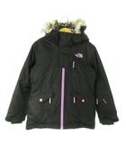 ザノースフェイス THE NORTH FACE Caitlyn Insulated スキーウェア スノボウェア 中綿ジャケット ジップアップ フーディー ファー ウィンタースポーツ ガールズ 女の子 S 黒 ブラック NF0A34U4 /AO6 ■GY19