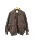フリークスストア FREAKS STORE フェイクレザーブルゾン 革ジャン レザージャケット ジップアップ F 茶 ブラウン 1153248901411 /MN13 ■GY12