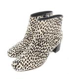 クラークス clarks Sheer Flora 2 シアフローラ2 ショートブーツ ハラコレザー ダルメシアンアニマルプリント ジッパー 箱付き UK3.5 22.5cm アイボリー 黒 ブラック /MW ■GY32