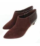 クラークス clarks Ellis Viola エリスビオラ ショートブーツ コンフォートブーツ Cushion Plus スエード レザー ジッパー 箱付き UK3 D 22cm えんじ ボルドー バーガンディ /MW ■GY32