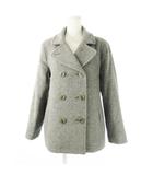 エルエルビーン L.L.BEAN Bellandi生地 Pコート ピーコート ショート丈 ダブル ウール グレー /CK18 ■GY09