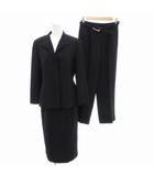  クラセリア Craselia 4点セット スーツ セットアップ ジャケット スカート パンツ ベルト 9AR 紺 ダークネイビー /HO ■GY09