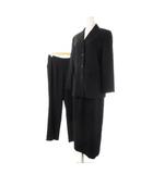  クラセリア Craselia スーツ セットアップ 3点セット ジャケット ロングスカート スラックス ピンストライプ 11 黒 ブラック /CK9 ■GY09