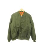 エドウィン EDWIN フライトジャケット MA-1 ブルゾン ジップアップ 中綿 ミリタリー XL 緑 グリーン /MN13