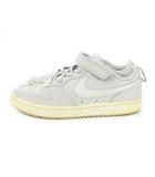 ナイキ NIKE COURT BOROUGH LOW2 スニーカー ローカット 面ファスナー ロゴ 男の子 ボーイズ 21cm グレー CK0591-001 /AO3