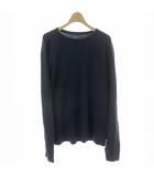 オールドネイビー OLD NAVY Tシャツ ロンT 長袖 サーマル ワッフル素材 袖リブ Vガゼット  L 紺 ネイビー /MP