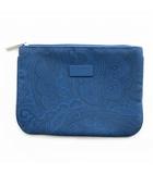 エトロ ETRO JALビジネスクラス アメニティ ノベルティ ポーチ ペイズリー柄 ロゴ メタルパーツ 青 ブルー /MP