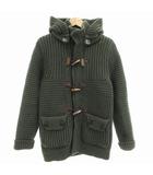 ダッフルコート ローゲージニット 2WAY ショート丈 S 緑 グリーン /AE