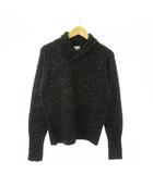 ポールスミス PAUL SMITH カラーネップ ニット セーター ショールカラー 長袖 ウール ミックス L 黒 ブラック /AO18 ■GY03