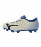ミズノ MIZUNO レビュラ 3 SELECT スパイク サッカー レザー ローカット ロゴ US7 25cm 白 ホワイト 青 ブルー P1GA196509 /XZ ■GY12