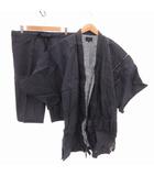  時代屋 甚平 浴衣 着物 セットアップ コットン 半袖 L 紺 ネイビー /FT