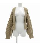 ジルスチュアート JILL STUART トッパー カーディガン ケーブルニット F ベージュ /UO