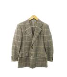 バーバリーズ Burberrys ヴィンテージ BRITISH WOOL ブリティッシュウール テーラードジャケット ツイード 総裏地 ウール ダブルベンツ チェック 165 S ベージュ /MN15 ■GY22