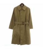 バーバリー BURBERRY ヴィンテージ ステンカラーコート アウター ロング ライナー付き 比翼ボタン ベルト S ベージュ /XZ ■GY22