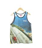 14SS Grand Prix Tank Top タンクトップ フォトプリント 総柄 M 青 ブルー /AH20 ■GY37