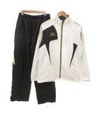ミズノ MIZUNO ジャージ セットアップ ブレスウォーマーシャツ ウインドブレーカー ブルゾン パンツ イージー L O 白 ホワイト 黒 ブラック 32ME7531 /NU