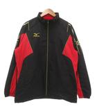 ミズノ MIZUNO ウインドブレーカー ジャケット ブルゾン スポーツウェア 裏起毛 XL 黒 ブラック 赤 レッド /NU