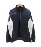 ミズノ MIZUNO ブレスサーモ ウィンドブレーカー ジャケット ジップアップ ロゴ O 紺 ネイビー 白 ホワイト /GV
