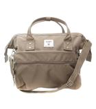 アネロ anello リュックサック ハンドバッグ ショルダー 3WAY ロゴ ベージュ /AE