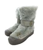 ディーゼル DIESEL ショートブーツ フェイクファー ベルト グレー /AE